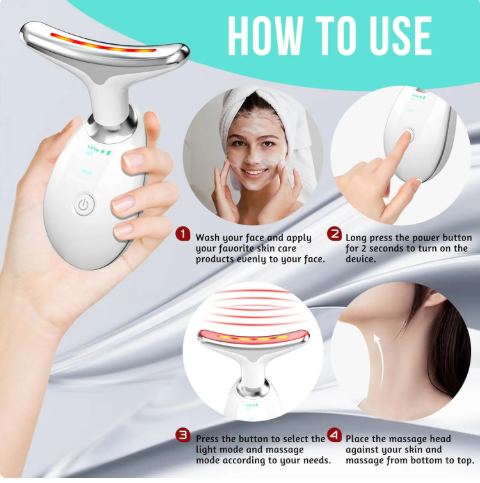 7-Colour LED Portable Neck And Facial Massager