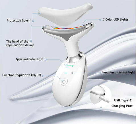 7-Colour LED Portable Neck And Facial Massager