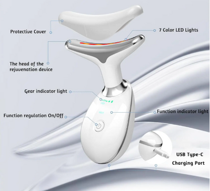 7-Colour LED Portable Neck And Facial Massager